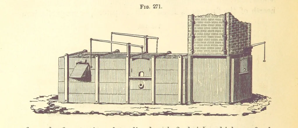 An illustration from A Treatise on Metallurgy; comprising mining, and general and particular metallurgical operations, etc, 1880, leaf 574
