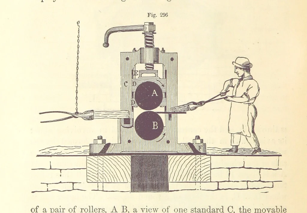 An illustration from A Treatise on Metallurgy; comprising mining, and general and particular metallurgical operations, etc, 1880, leaf 612