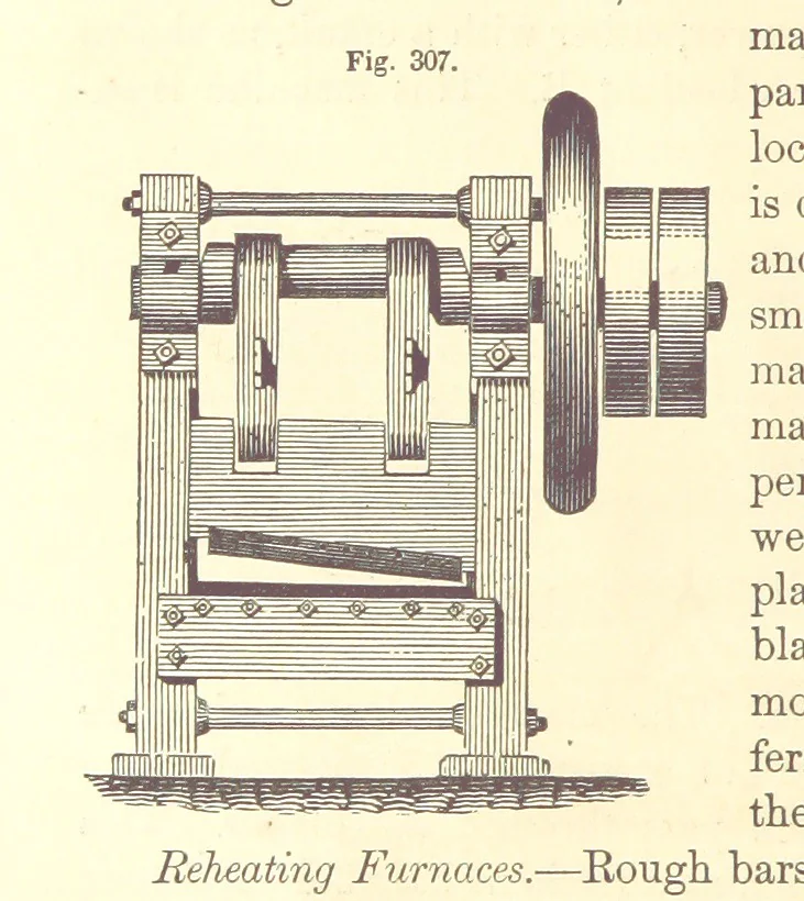 An illustration from A Treatise on Metallurgy; comprising mining, and general and particular metallurgical operations, etc, 1880, leaf 622