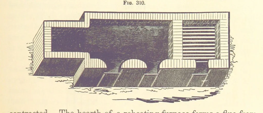 An illustration from A Treatise on Metallurgy; comprising mining, and general and particular metallurgical operations, etc, 1880, leaf 627