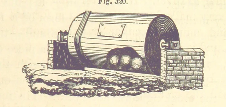 An illustration from A Treatise on Metallurgy; comprising mining, and general and particular metallurgical operations, etc, 1880, leaf 643