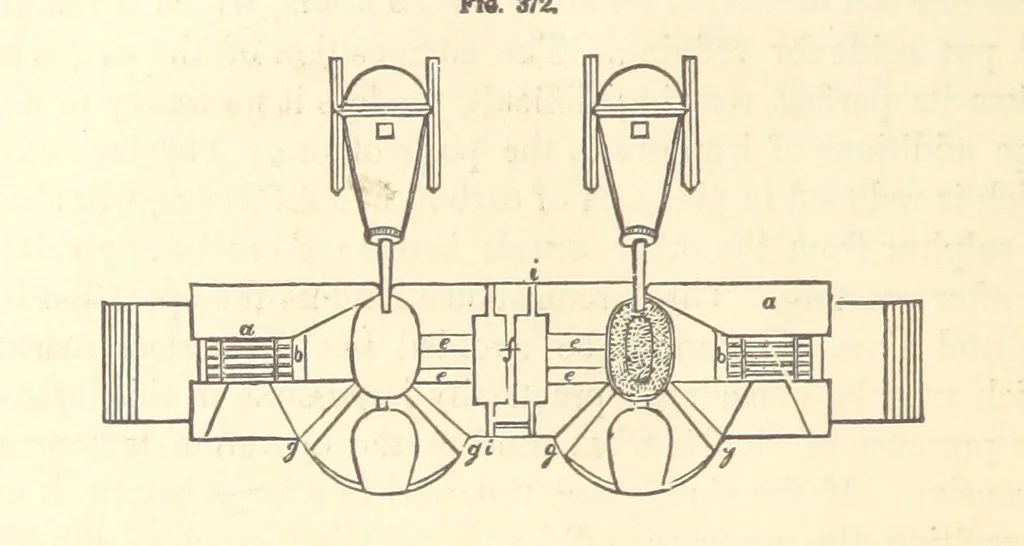 An illustration from A Treatise on Metallurgy; comprising mining, and general and particular metallurgical operations, etc, 1880, leaf 722
