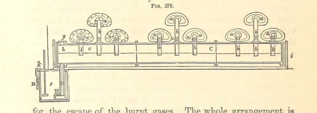An illustration from A Treatise on Metallurgy; comprising mining, and general and particular metallurgical operations, etc, 1880, leaf 726