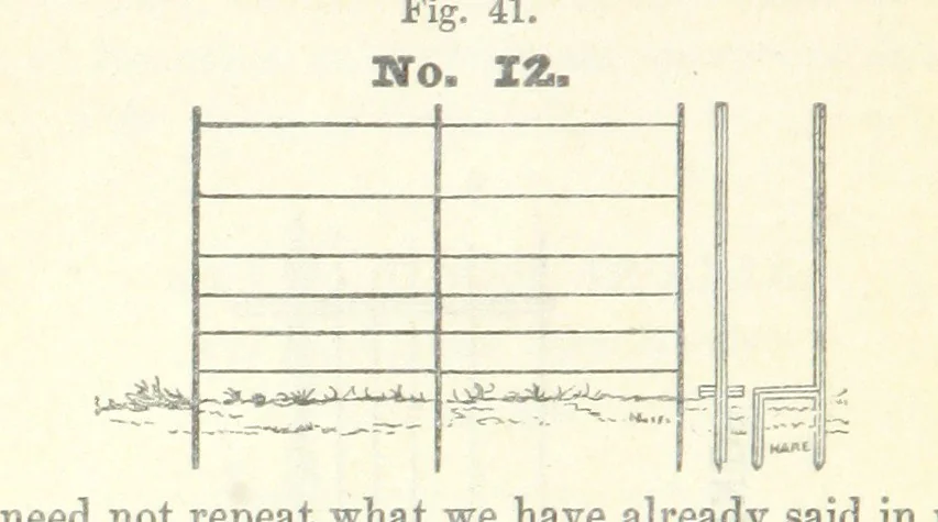 An illustration from Farming Implements, their various uses and recent modern improvements compared with the old machines. By F. D. P, 1847, leaf 100