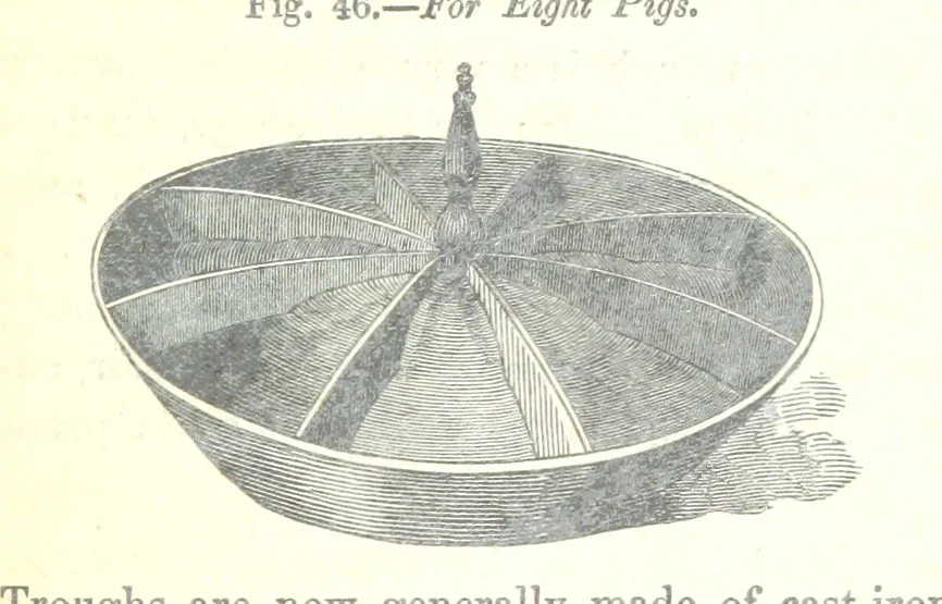 An illustration from Farming Implements, their various uses and recent modern improvements compared with the old machines. By F. D. P, 1847, leaf 103