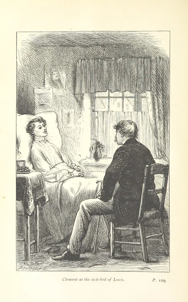 An illustration from One Year, or a Story of Three Homes. By F. M. P., Author of “Tales of the South of France” [i.e. Frances Mary Peard]. With ... illustrations, 1869, leaf 126