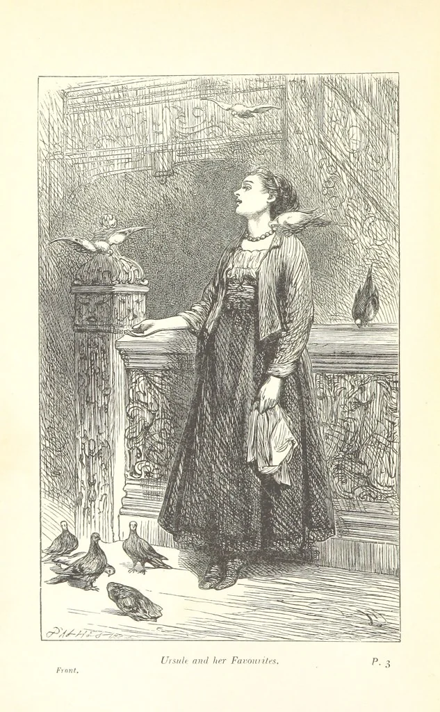 An illustration from One Year, or a Story of Three Homes. By F. M. P., Author of “Tales of the South of France” [i.e. Frances Mary Peard]. With ... illustrations, 1869, leaf 8