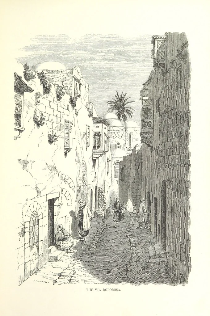 An illustration from Pictorial Journey through the Holy Land; or, Scenes in Palestine. [Reprinted from the “Sunday at Home.”, 1863, leaf 67