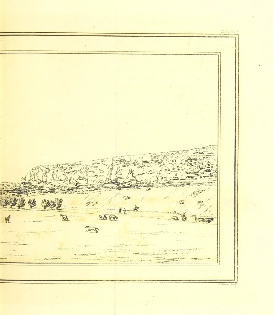 An illustration from Travels through the Southern Provinces of the Russian Empire in 1793 and 1794. Translated from the German [by F. W. Blagdon]. MS. notes, 1812, leaf 143