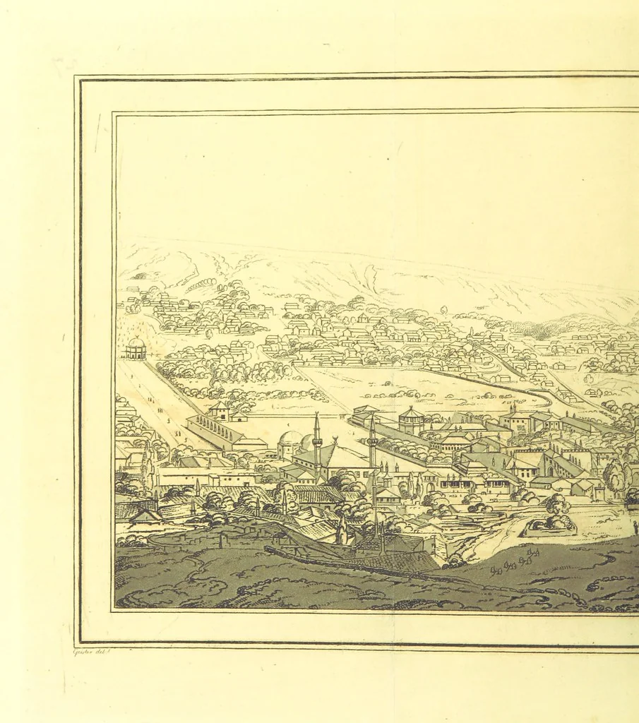 An illustration from Travels through the Southern Provinces of the Russian Empire in 1793 and 1794. Translated from the German [by F. W. Blagdon]. MS. notes, 1812, leaf 72