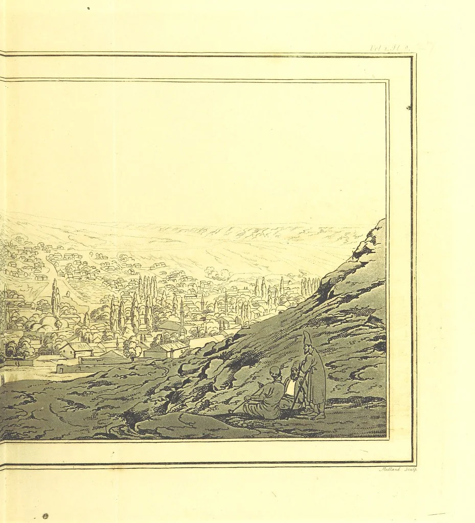 An illustration from Travels through the Southern Provinces of the Russian Empire in 1793 and 1794. Translated from the German [by F. W. Blagdon]. MS. notes, 1812, leaf 73