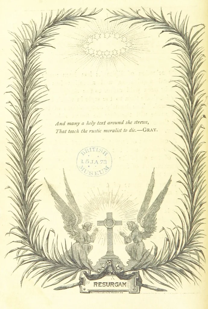 An illustration from Mottoes for Monuments, or Epitaphs selected for study or application ... Illustrated with designs by Flaxman and others, 1872, leaf 14