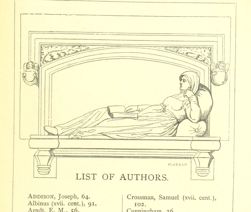 An illustration from Mottoes for Monuments, or Epitaphs selected for study or application ... Illustrated with designs by Flaxman and others, 1872, leaf 179