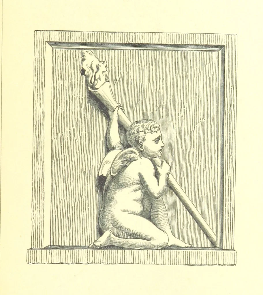 An illustration from Mottoes for Monuments, or Epitaphs selected for study or application ... Illustrated with designs by Flaxman and others, 1872, leaf 55