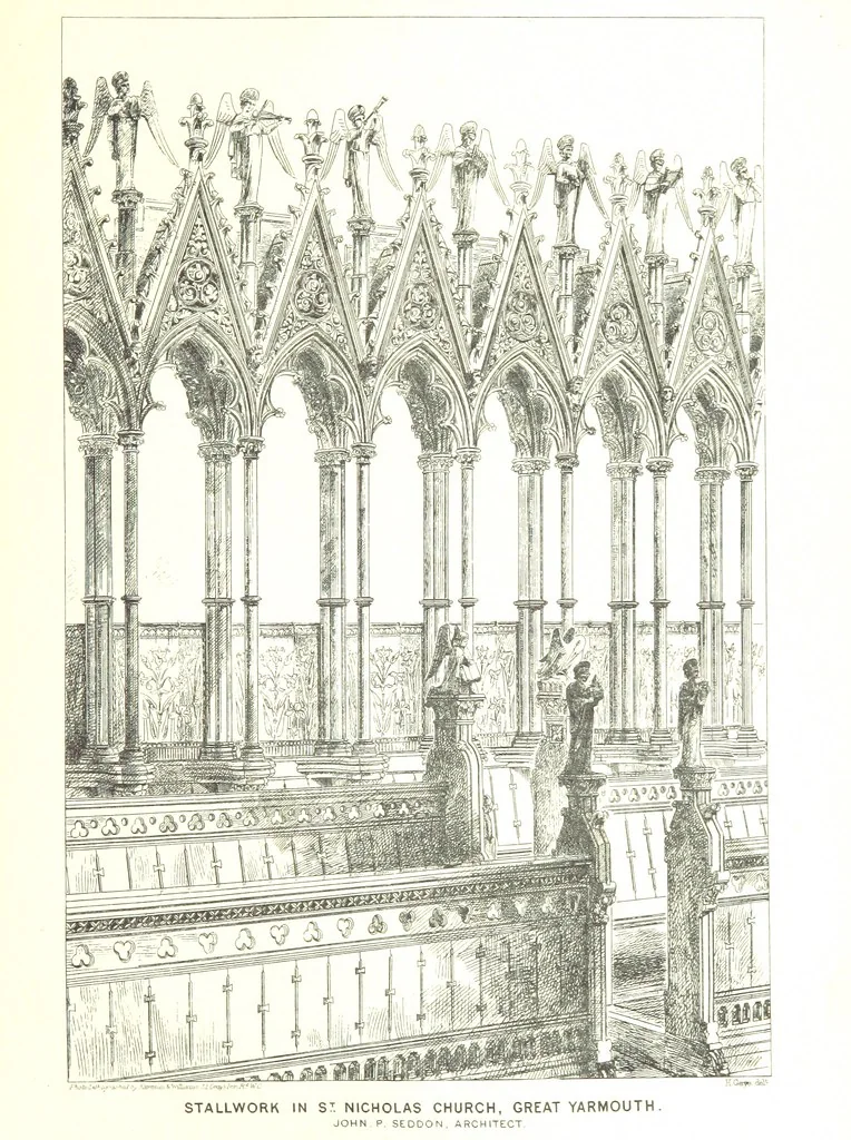 An illustration from The Perlustration of Great Yarmouth, with Gorleston and Southtown, 1872, leaf 537
