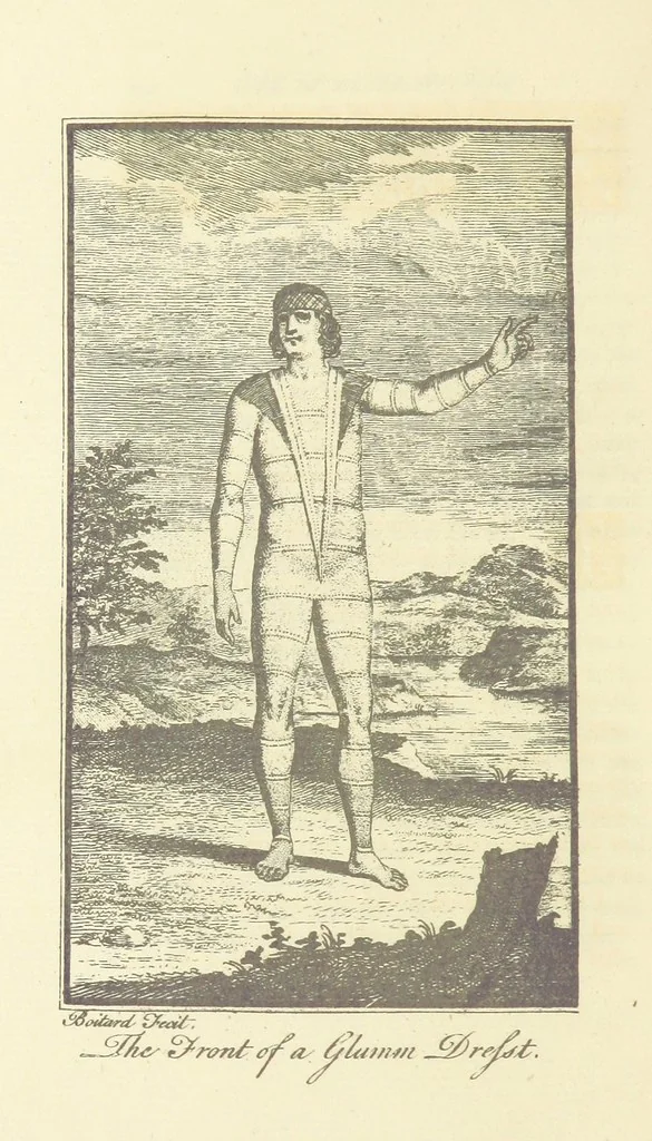 An illustration from The life and adventures of Peter Wilkins ... By R. S., a passenger in the Hector. [The author's introduction signed: R. P. i.e. Robert Paltock, 1884, leaf 240