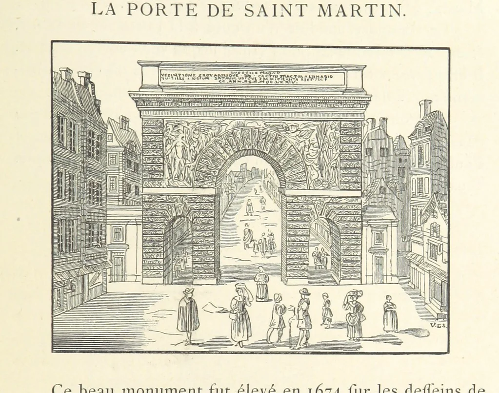 An illustration from Les Curiositez de Paris. Par M. L. R. Réimprimées d'après l'édition originale de 1716, etc. [Variously attributed to Claude Marin Saugrain and George Louis Le Rouge, but more probably by the former. Edited by Anatole de Courde de Montaiglon, 1883, leaf 123