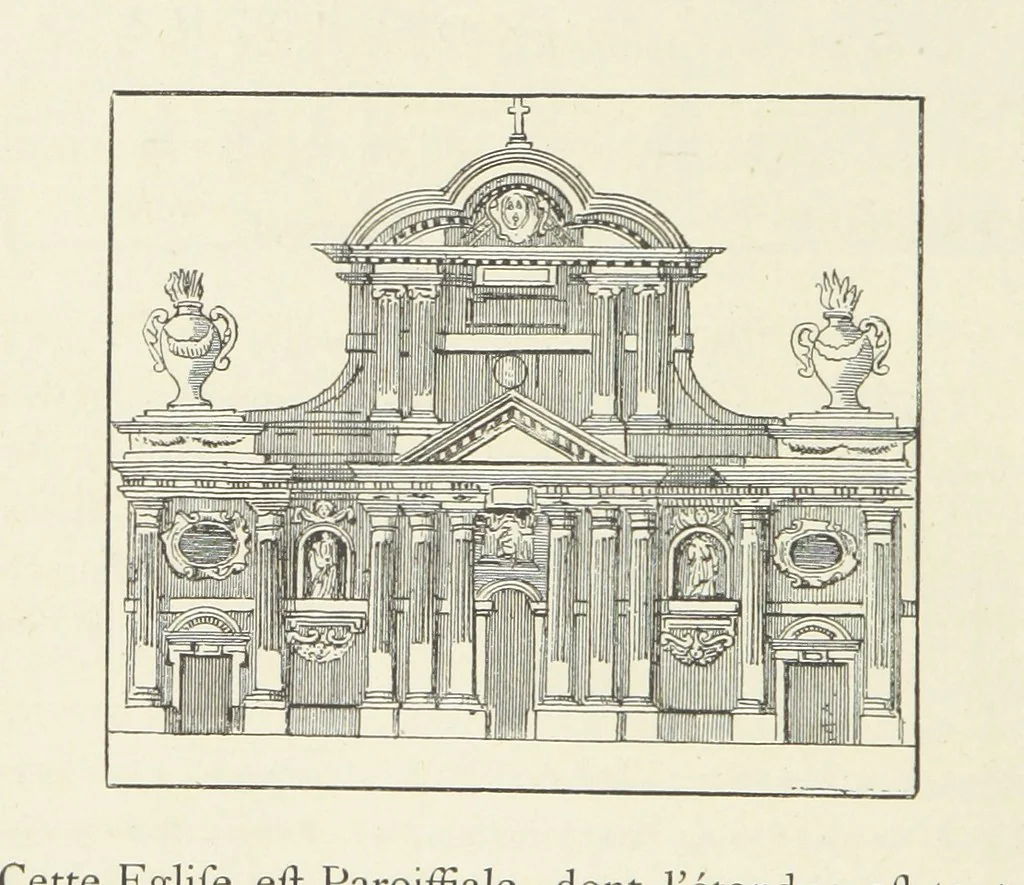 An illustration from Les Curiositez de Paris. Par M. L. R. Réimprimées d'après l'édition originale de 1716, etc. [Variously attributed to Claude Marin Saugrain and George Louis Le Rouge, but more probably by the former. Edited by Anatole de Courde de Montaiglon, 1883, leaf 124
