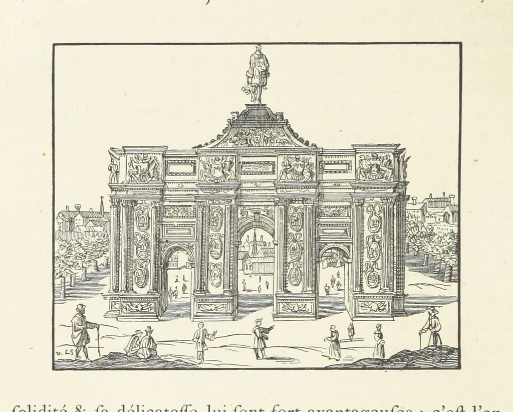 An illustration from Les Curiositez de Paris. Par M. L. R. Réimprimées d'après l'édition originale de 1716, etc. [Variously attributed to Claude Marin Saugrain and George Louis Le Rouge, but more probably by the former. Edited by Anatole de Courde de Montaiglon, 1883, leaf 164