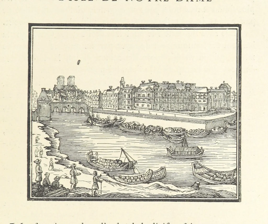 An illustration from Les Curiositez de Paris. Par M. L. R. Réimprimées d'après l'édition originale de 1716, etc. [Variously attributed to Claude Marin Saugrain and George Louis Le Rouge, but more probably by the former. Edited by Anatole de Courde de Montaiglon, 1883, leaf 177