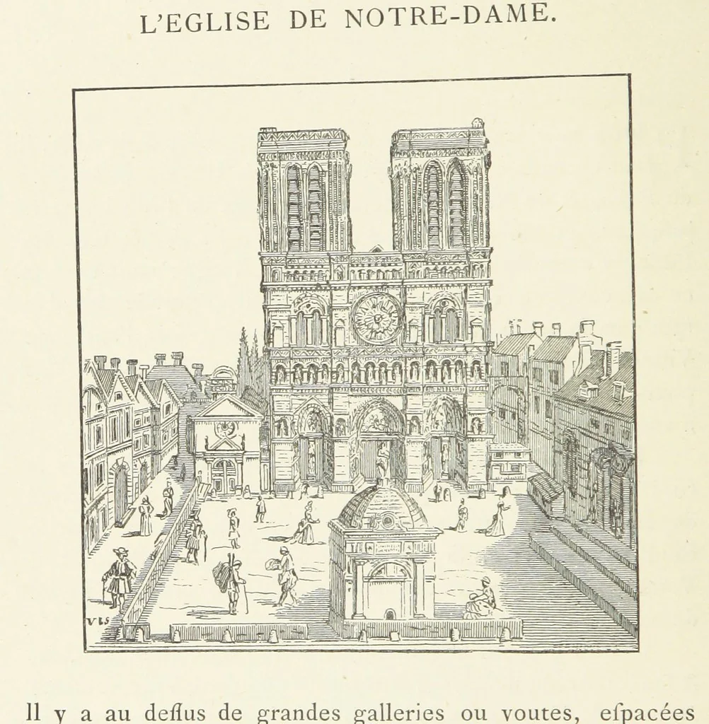 An illustration from Les Curiositez de Paris. Par M. L. R. Réimprimées d'après l'édition originale de 1716, etc. [Variously attributed to Claude Marin Saugrain and George Louis Le Rouge, but more probably by the former. Edited by Anatole de Courde de Montaiglon, 1883, leaf 38