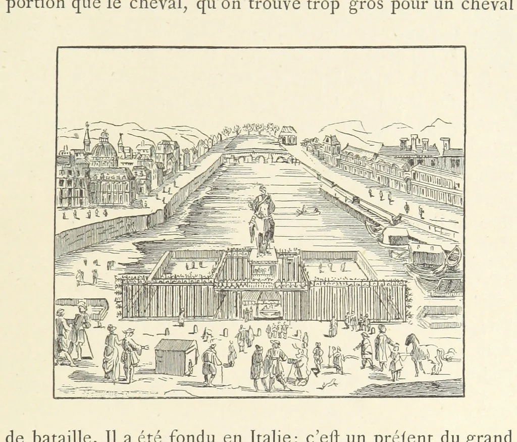 An illustration from Les Curiositez de Paris. Par M. L. R. Réimprimées d'après l'édition originale de 1716, etc. [Variously attributed to Claude Marin Saugrain and George Louis Le Rouge, but more probably by the former. Edited by Anatole de Courde de Montaiglon, 1883, leaf 57