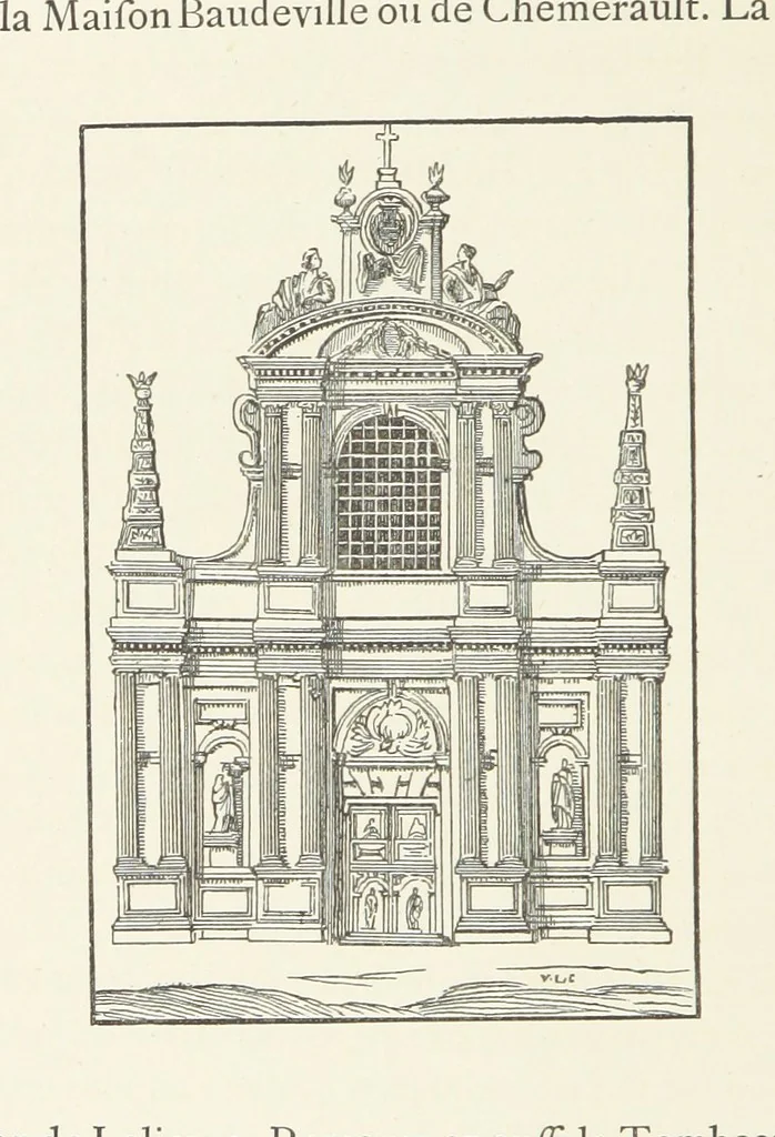 An illustration from Les Curiositez de Paris. Par M. L. R. Réimprimées d'après l'édition originale de 1716, etc. [Variously attributed to Claude Marin Saugrain and George Louis Le Rouge, but more probably by the former. Edited by Anatole de Courde de Montaiglon, 1883, leaf 84