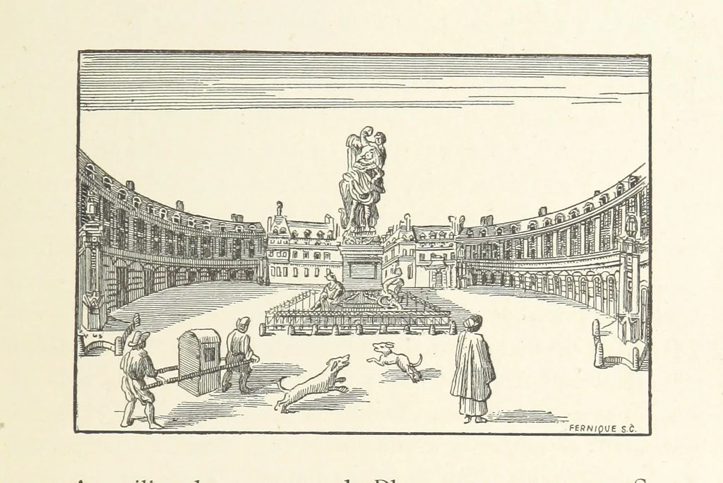 An illustration from Les Curiositez de Paris. Par M. L. R. Réimprimées d'après l'édition originale de 1716, etc. [Variously attributed to Claude Marin Saugrain and George Louis Le Rouge, but more probably by the former. Edited by Anatole de Courde de Montaiglon, 1883, leaf 89