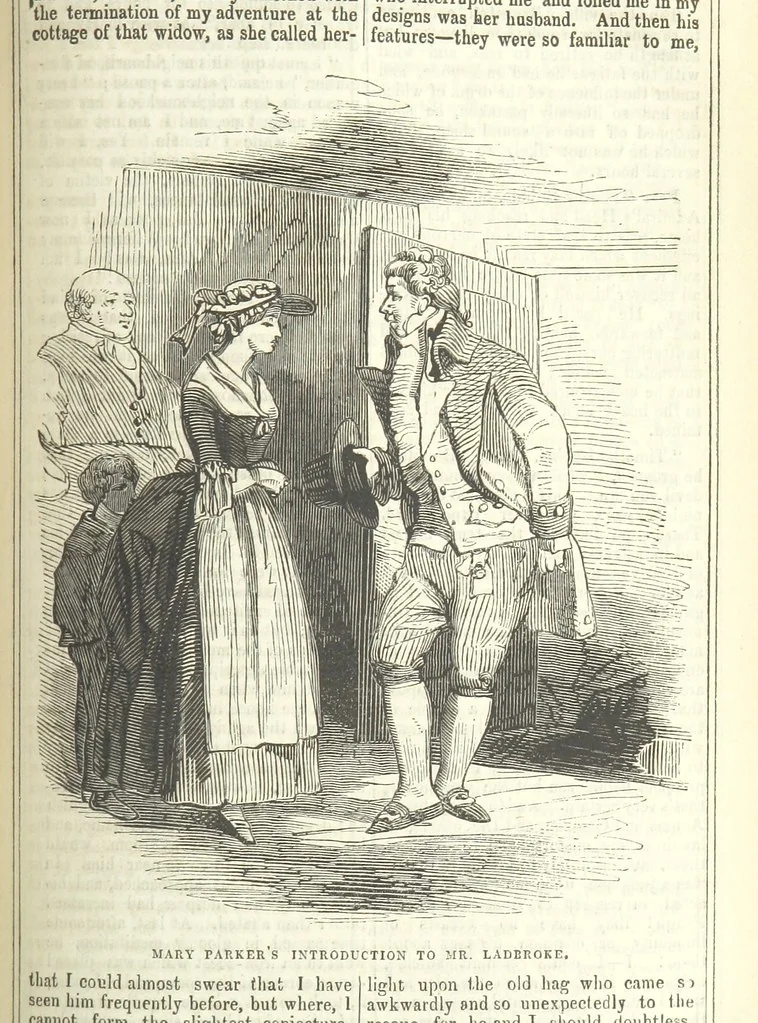 An illustration from Richard Parker, or, the Mutiny at the Nore. A romance. By the author of “Gallant Tom,” etc. [i.e. T. P. Prest, 1851, leaf 167