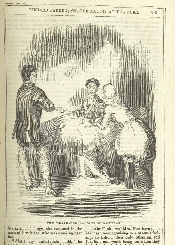 An illustration from Richard Parker, or, the Mutiny at the Nore. A romance. By the author of “Gallant Tom,” etc. [i.e. T. P. Prest, 1851, leaf 359