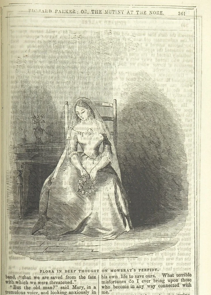 An illustration from Richard Parker, or, the Mutiny at the Nore. A romance. By the author of “Gallant Tom,” etc. [i.e. T. P. Prest, 1851, leaf 375