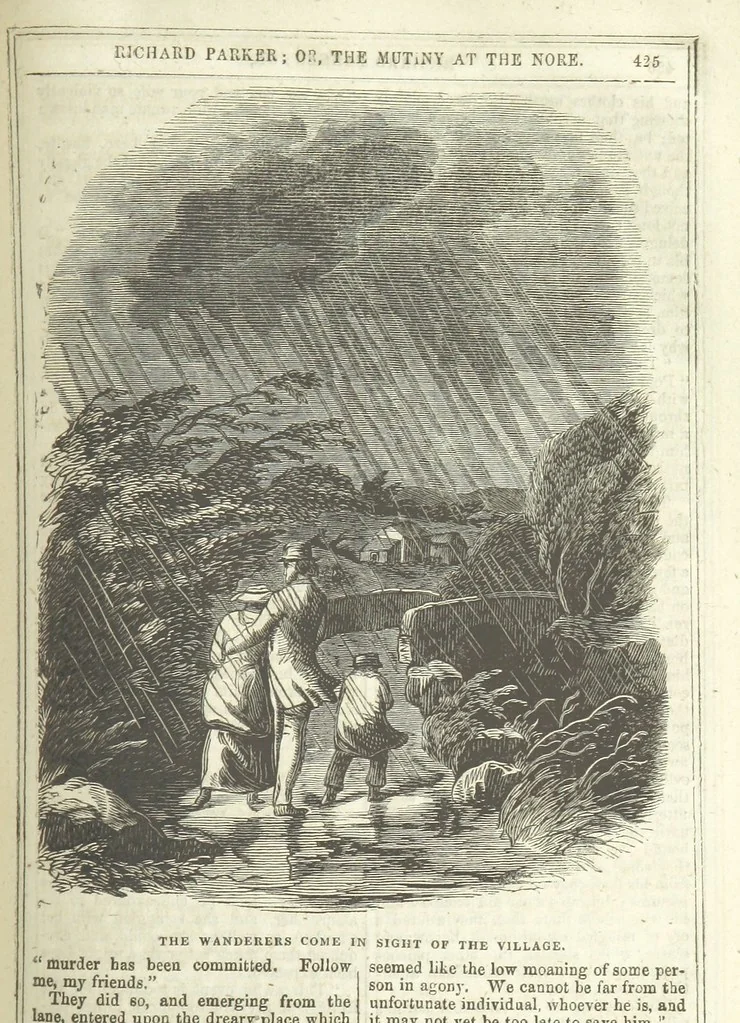 An illustration from Richard Parker, or, the Mutiny at the Nore. A romance. By the author of “Gallant Tom,” etc. [i.e. T. P. Prest, 1851, leaf 439