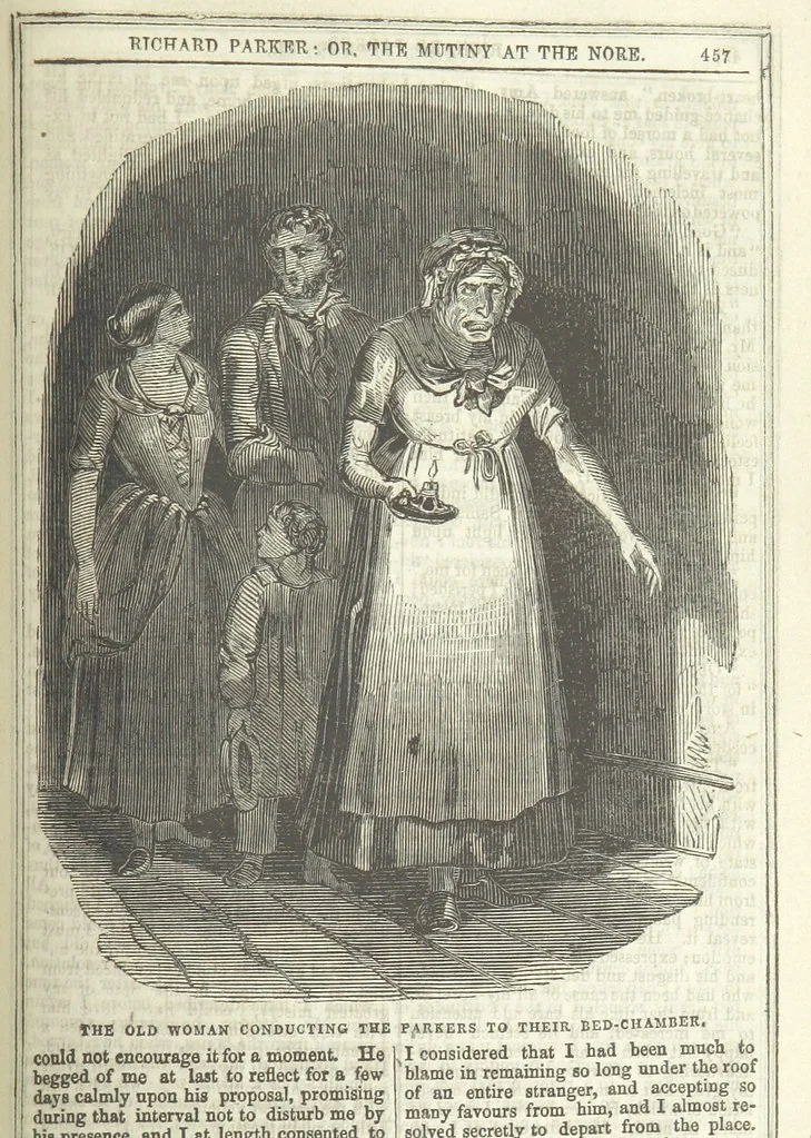 An illustration from Richard Parker, or, the Mutiny at the Nore. A romance. By the author of “Gallant Tom,” etc. [i.e. T. P. Prest, 1851, leaf 471