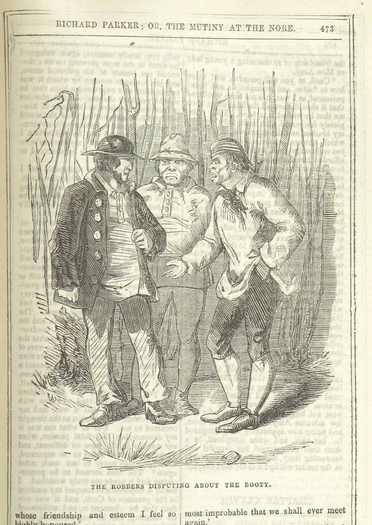 An illustration from Richard Parker, or, the Mutiny at the Nore. A romance. By the author of “Gallant Tom,” etc. [i.e. T. P. Prest, 1851, leaf 487