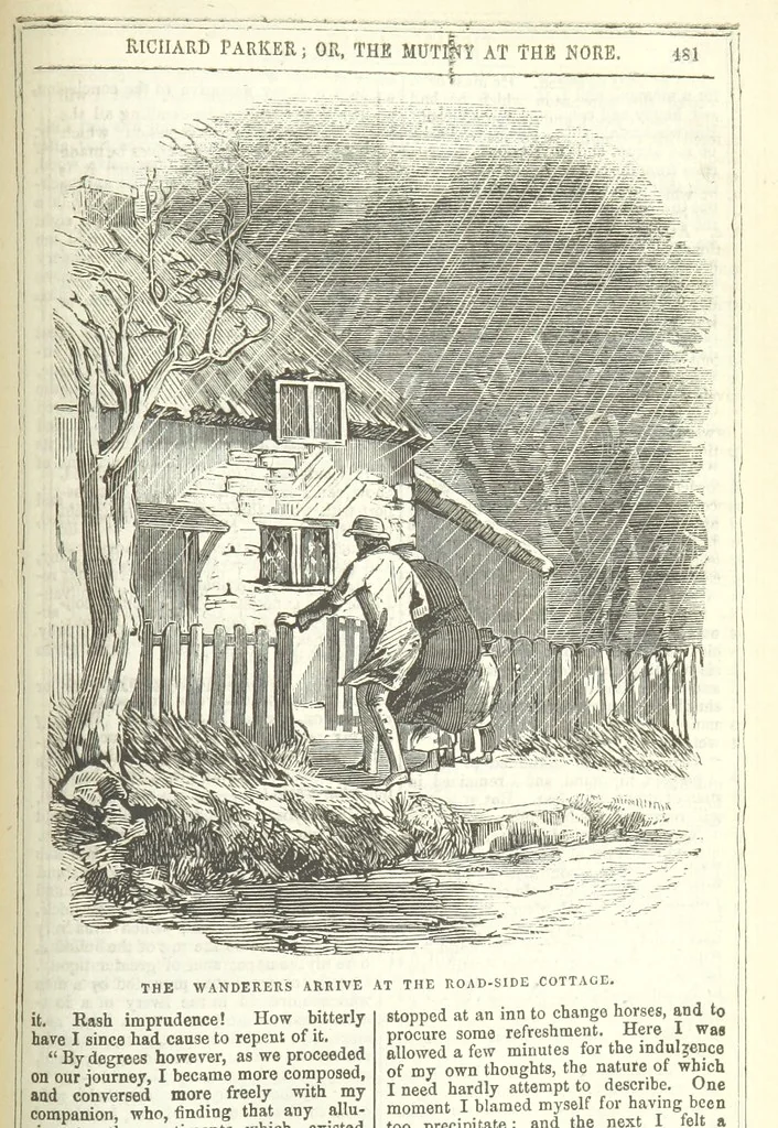 An illustration from Richard Parker, or, the Mutiny at the Nore. A romance. By the author of “Gallant Tom,” etc. [i.e. T. P. Prest, 1851, leaf 495