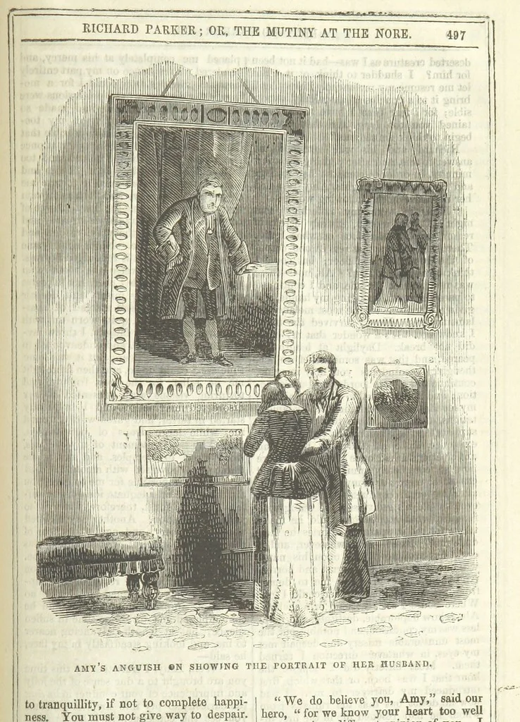 An illustration from Richard Parker, or, the Mutiny at the Nore. A romance. By the author of “Gallant Tom,” etc. [i.e. T. P. Prest, 1851, leaf 511