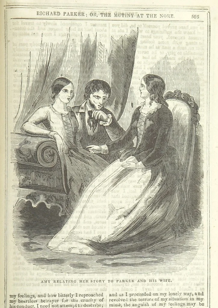 An illustration from Richard Parker, or, the Mutiny at the Nore. A romance. By the author of “Gallant Tom,” etc. [i.e. T. P. Prest, 1851, leaf 519