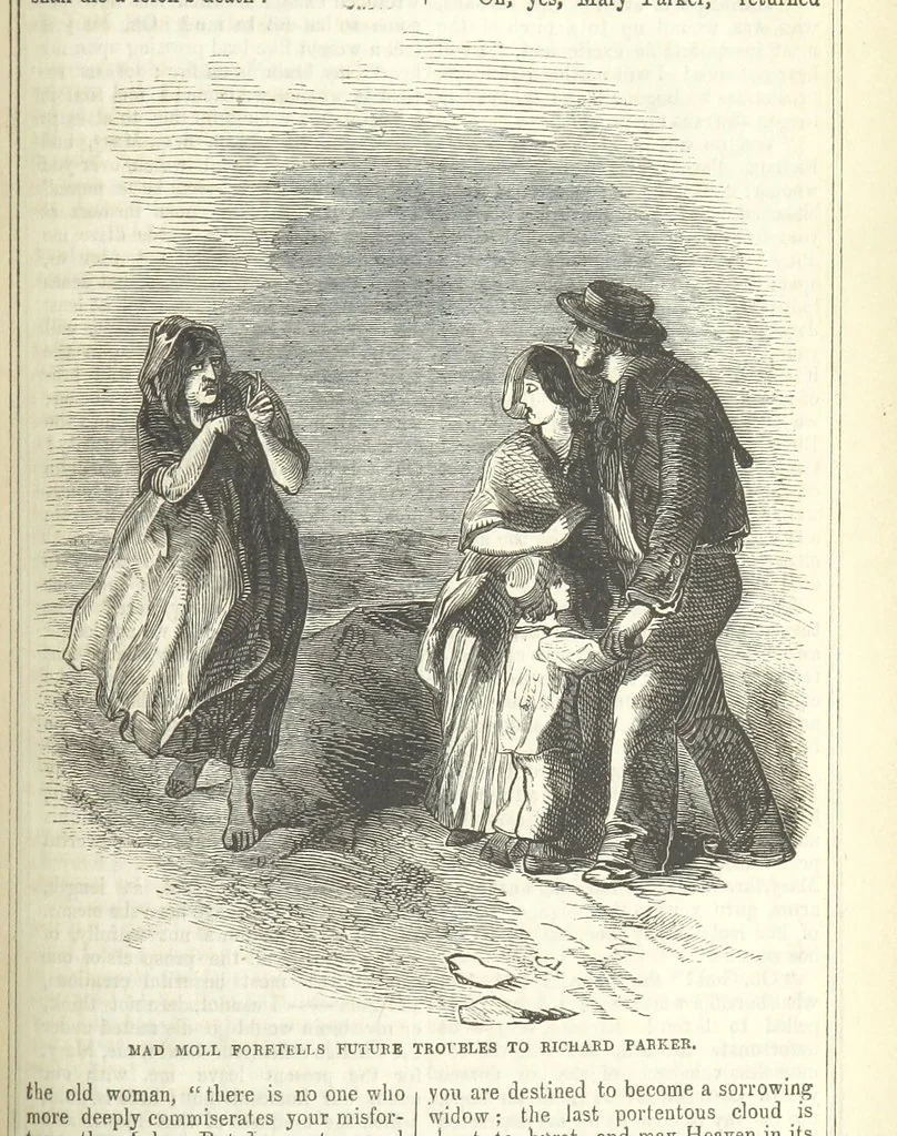 An illustration from Richard Parker, or, the Mutiny at the Nore. A romance. By the author of “Gallant Tom,” etc. [i.e. T. P. Prest, 1851, leaf 55