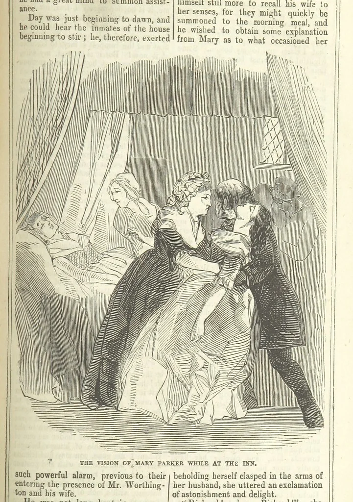 An illustration from Richard Parker, or, the Mutiny at the Nore. A romance. By the author of “Gallant Tom,” etc. [i.e. T. P. Prest, 1851, leaf 87