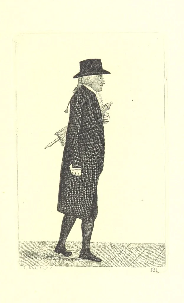 An illustration from A series of original Portraits and Caricature Etchings by ... J. Kay; ... with biographical sketches and illustrative anecdotes. [Edited by H. P, 1877, leaf 109
