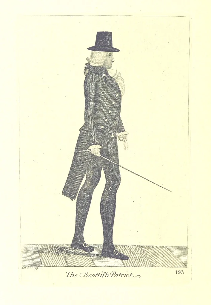 An illustration from A series of original Portraits and Caricature Etchings by ... J. Kay; ... with biographical sketches and illustrative anecdotes. [Edited by H. P, 1877, leaf 120