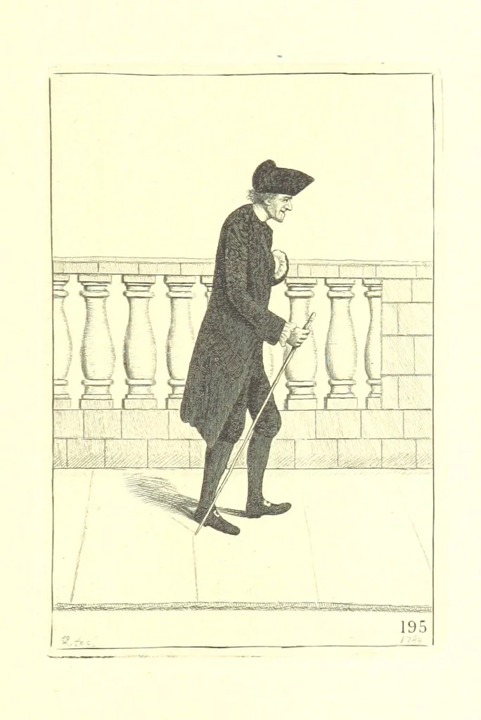 An illustration from A series of original Portraits and Caricature Etchings by ... J. Kay; ... with biographical sketches and illustrative anecdotes. [Edited by H. P, 1877, leaf 135