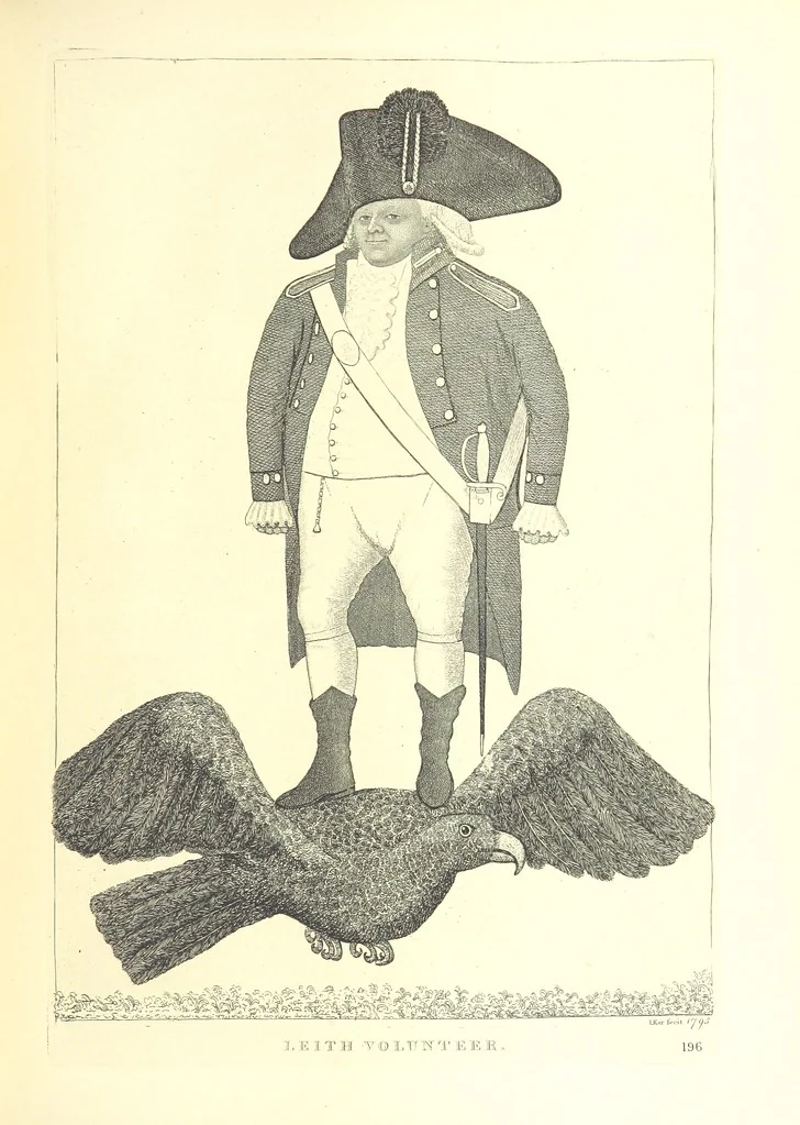 An illustration from A series of original Portraits and Caricature Etchings by ... J. Kay; ... with biographical sketches and illustrative anecdotes. [Edited by H. P, 1877, leaf 141