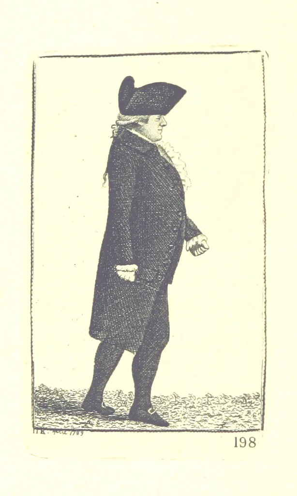 An illustration from A series of original Portraits and Caricature Etchings by ... J. Kay; ... with biographical sketches and illustrative anecdotes. [Edited by H. P, 1877, leaf 148