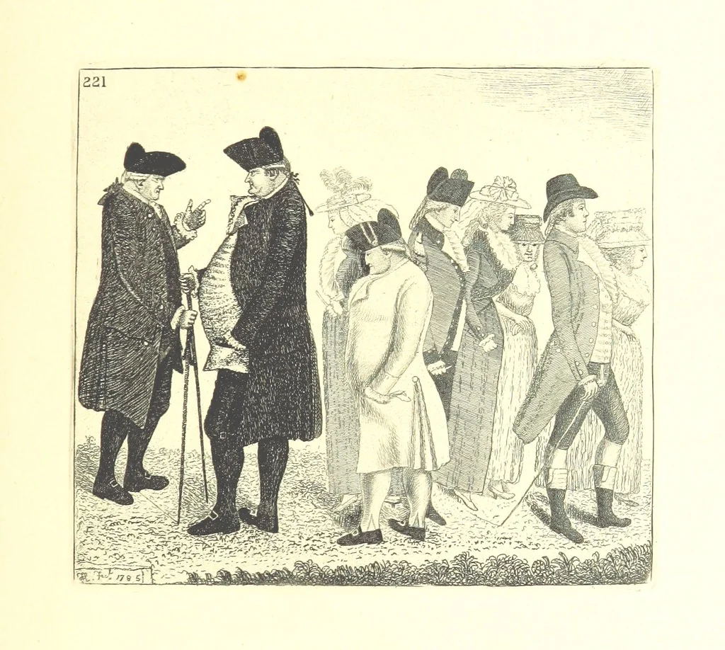 An illustration from A series of original Portraits and Caricature Etchings by ... J. Kay; ... with biographical sketches and illustrative anecdotes. [Edited by H. P, 1877, leaf 263