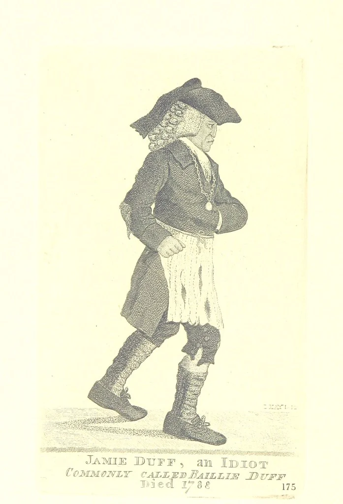 An illustration from A series of original Portraits and Caricature Etchings by ... J. Kay; ... with biographical sketches and illustrative anecdotes. [Edited by H. P, 1877, leaf 40