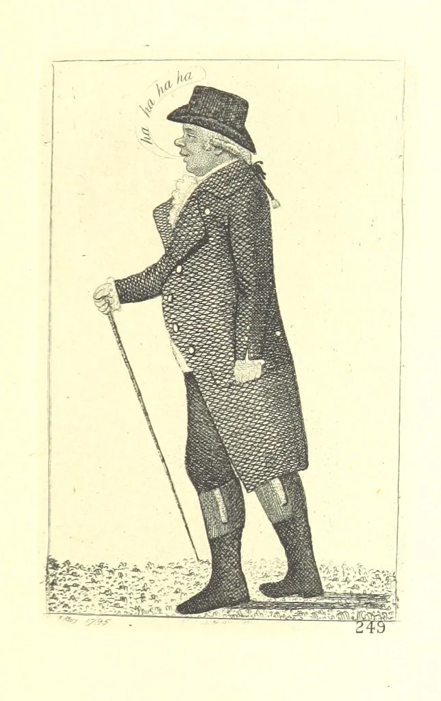 An illustration from A series of original Portraits and Caricature Etchings by ... J. Kay; ... with biographical sketches and illustrative anecdotes. [Edited by H. P, 1877, leaf 405