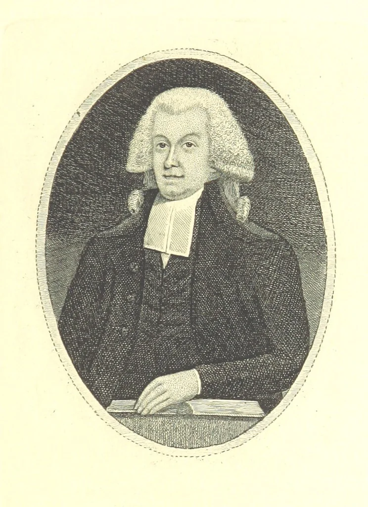 An illustration from A series of original Portraits and Caricature Etchings by ... J. Kay; ... with biographical sketches and illustrative anecdotes. [Edited by H. P, 1877, leaf 477