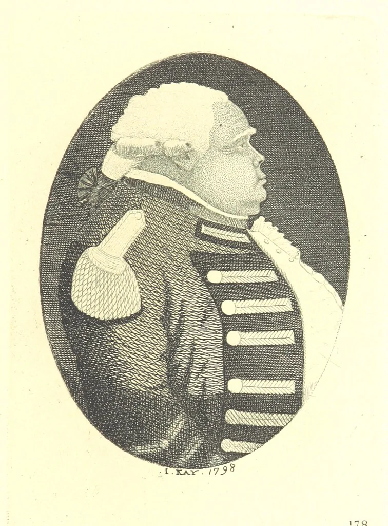 An illustration from A series of original Portraits and Caricature Etchings by ... J. Kay; ... with biographical sketches and illustrative anecdotes. [Edited by H. P, 1877, leaf 51