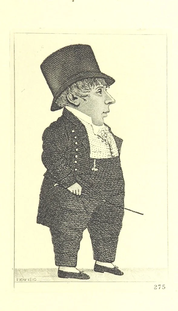 An illustration from A series of original Portraits and Caricature Etchings by ... J. Kay; ... with biographical sketches and illustrative anecdotes. [Edited by H. P, 1877, leaf 535